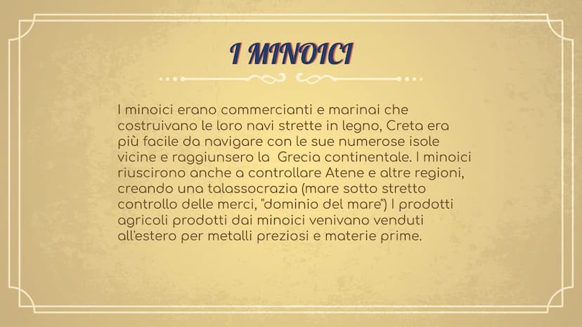 W
Minoici, Micenei e Il
Medioevo ellenico
INTELLICRATE LA CIVILTA DI CRETA
Creta è un'isola nel Mar Mediterraneo che
collega l'Europa, l'Ori