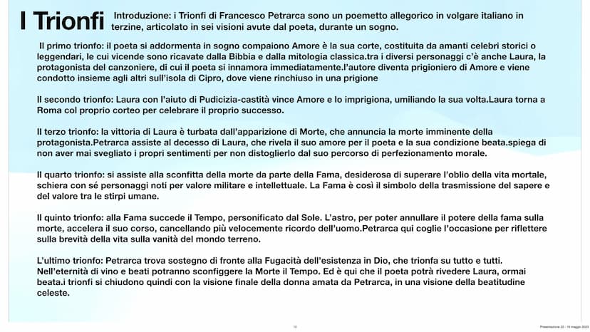 Francesco Petrarca
Angelica Tomaselli 3^A Ch
Presentazione 22-16 maggio 2023 Indice:
L'infanzia di Petrarca
●
1304 del 20 luglio nasce ad Ar