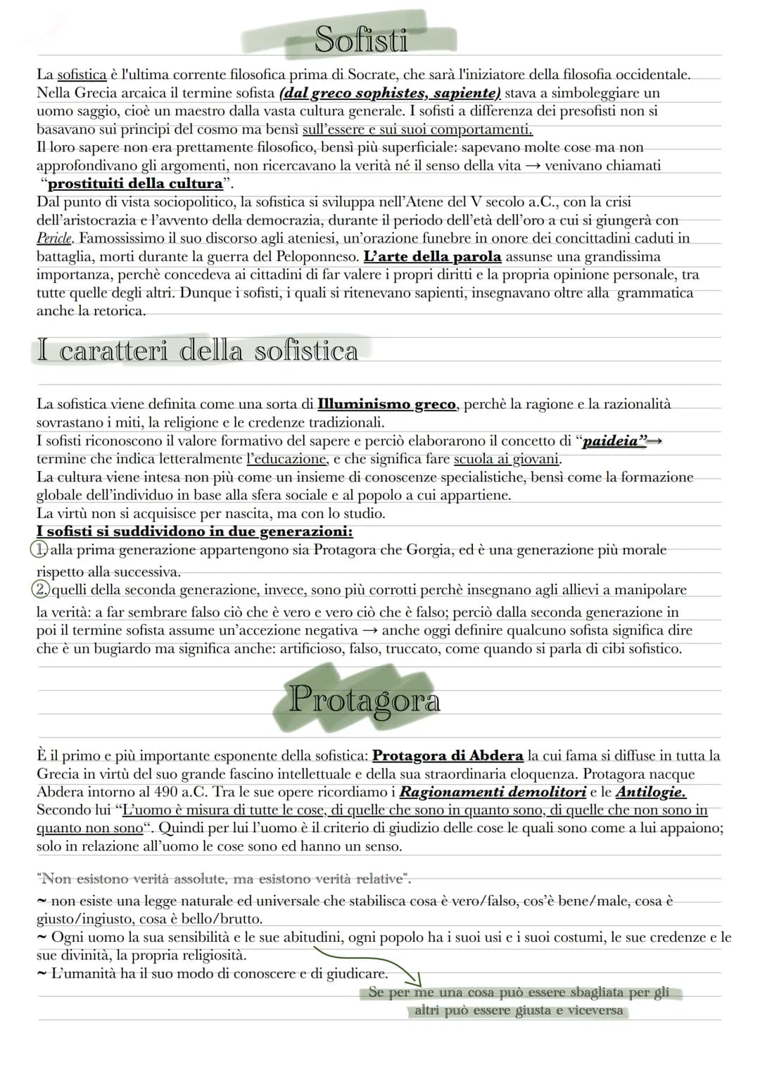 Sofisti
La sofistica è l'ultima corrente filosofica prima di Socrate, che sarà l'iniziatore della filosofia occidentale.
Nella Grecia arcaic