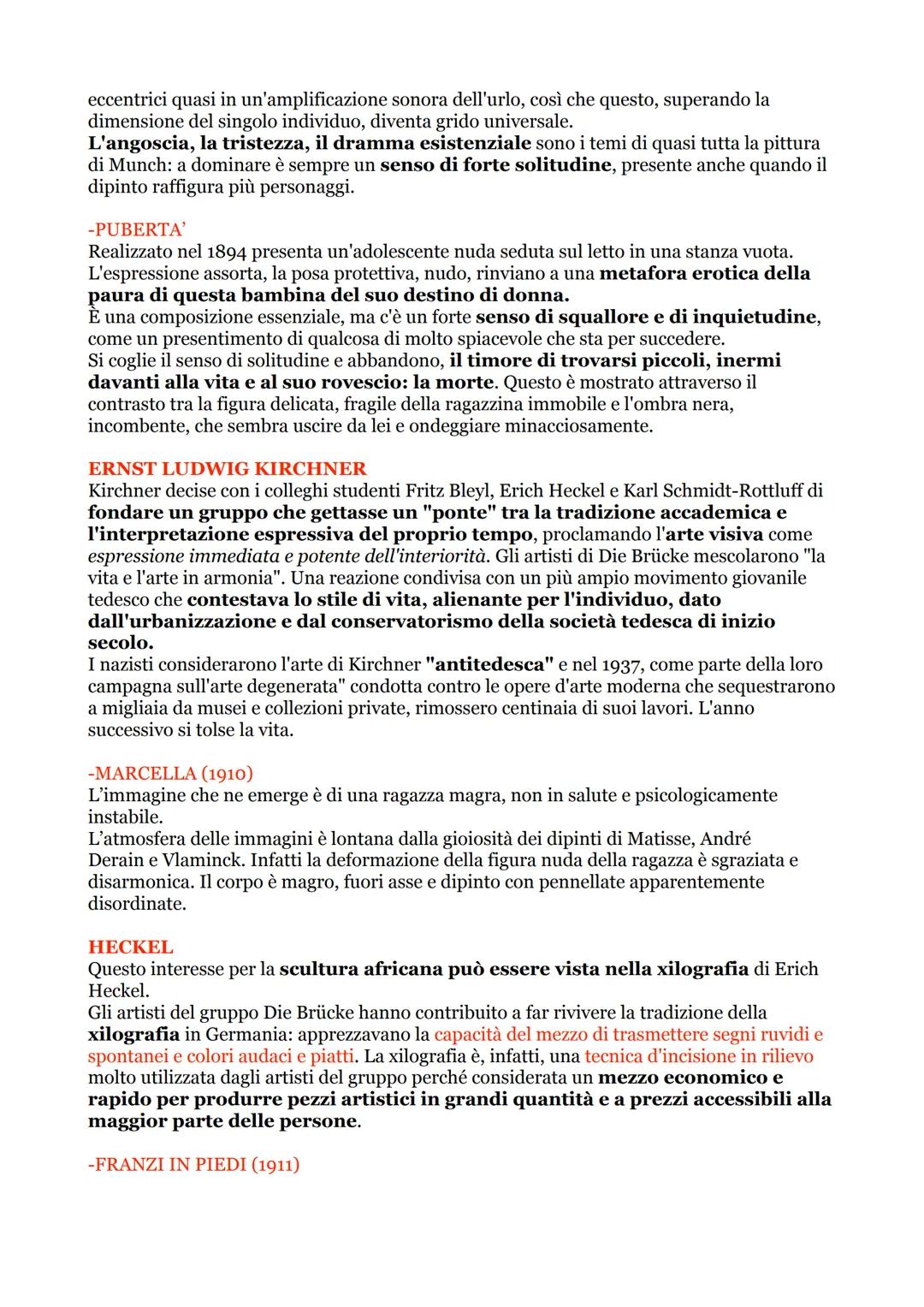 # ESPRESSIONISMO

Il termine espressionismo nacque come alternativa alla definizione di impressionismo.
L'impressionismo rimase sempre legat