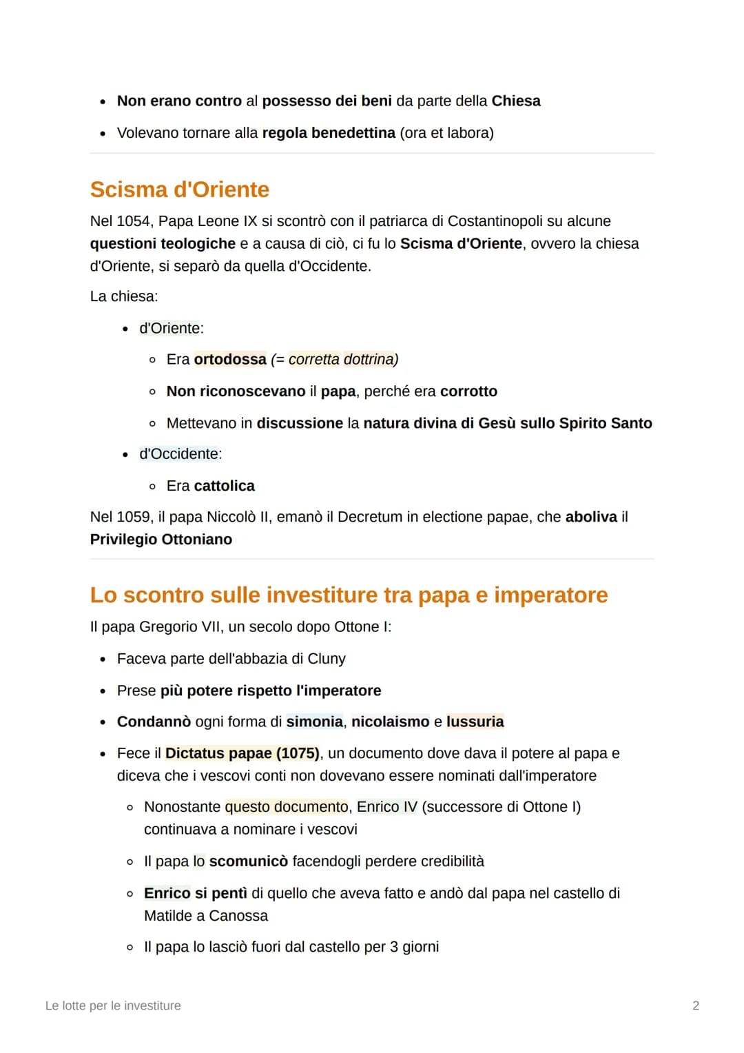 2
Le lotte per le investiture
L'età degli Ottoni
I regni nati dalla dissoluzione dell'Impero carolingio
Dopo l'Impero di Carlo Magno, ci fu 