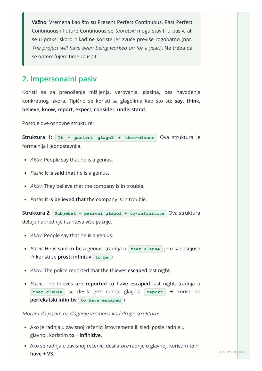 # Pasiv (svi oblici, impersonalni
pasiv i kauzativ)

Uvod i pregled pasiva

Pasiv je gramatička konstrukcija gde subjekat rečenice trpi radn
