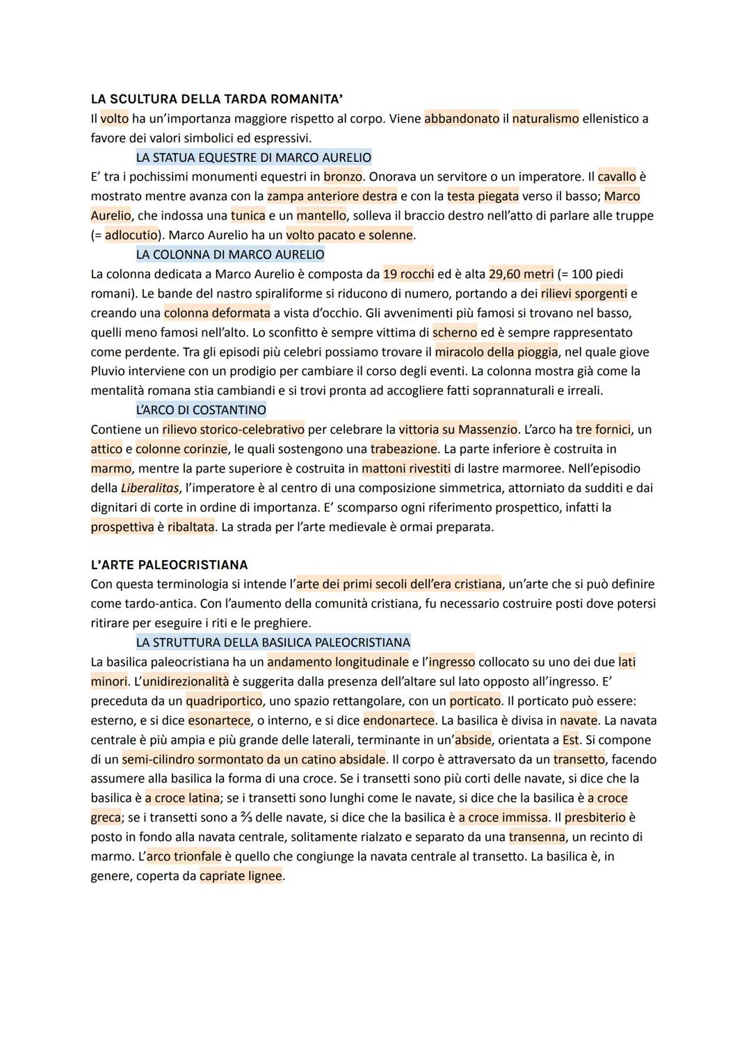 L'ARTE DELLA TARDA ROMANITA'
L'arte della tarda romanità è il movimento artistico che influenza le tecniche pittoriche e scultoree
dalla fin