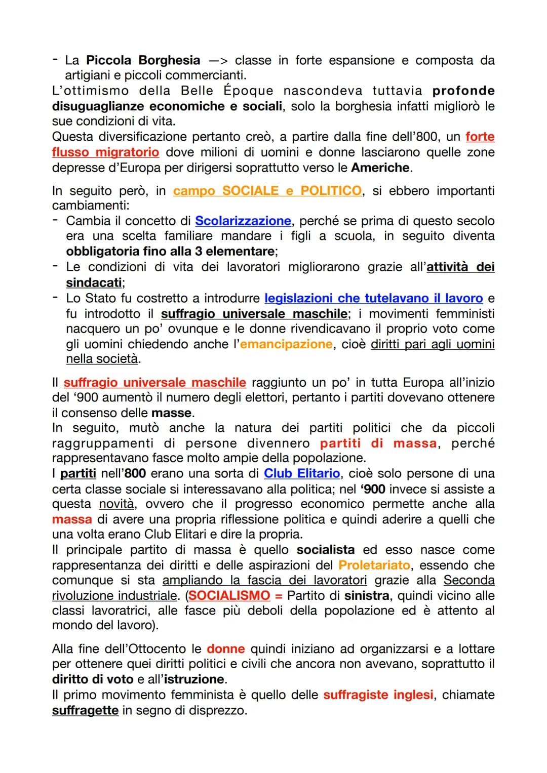 
<p>Gli ultimi vent'anni dell'800 sono stati per l'Europa un periodo di pace e relativo benessere, condizioni che si sono protratte fino al 