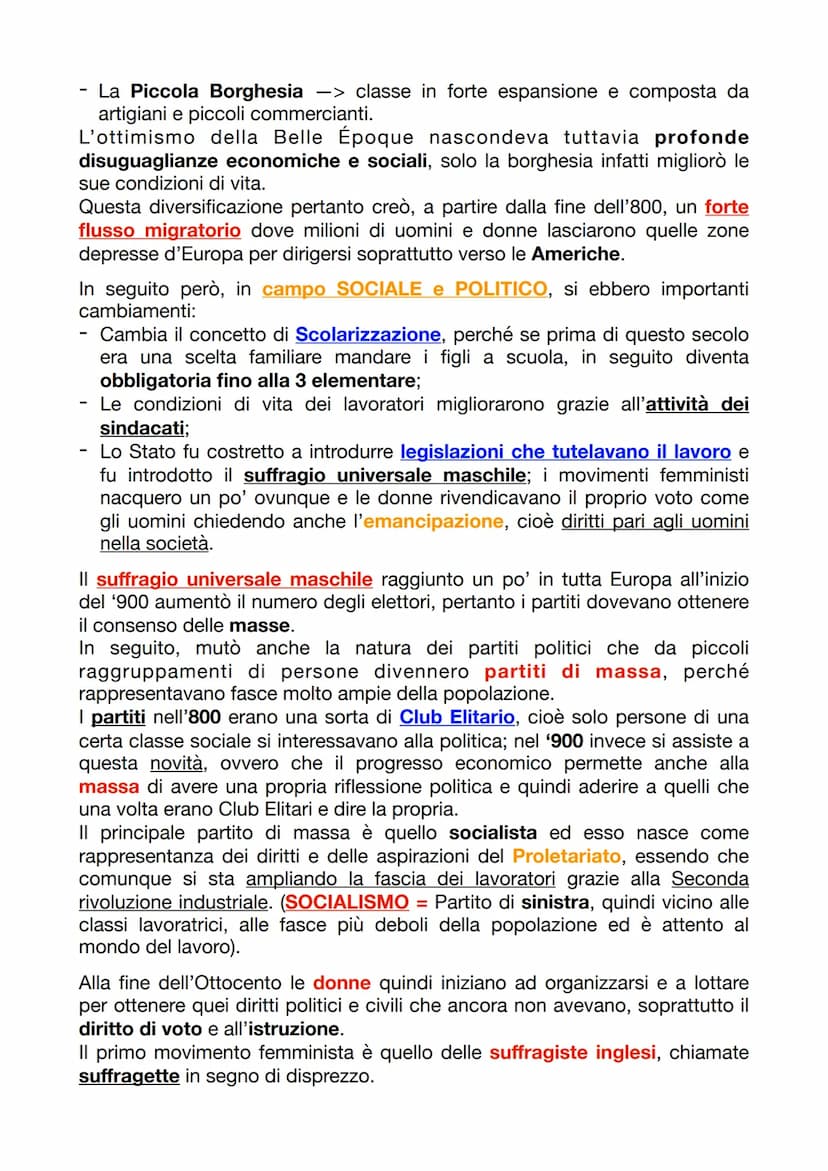 
<p>Gli ultimi vent'anni dell'800 sono stati per l'Europa un periodo di pace e relativo benessere, condizioni che si sono protratte fino al 