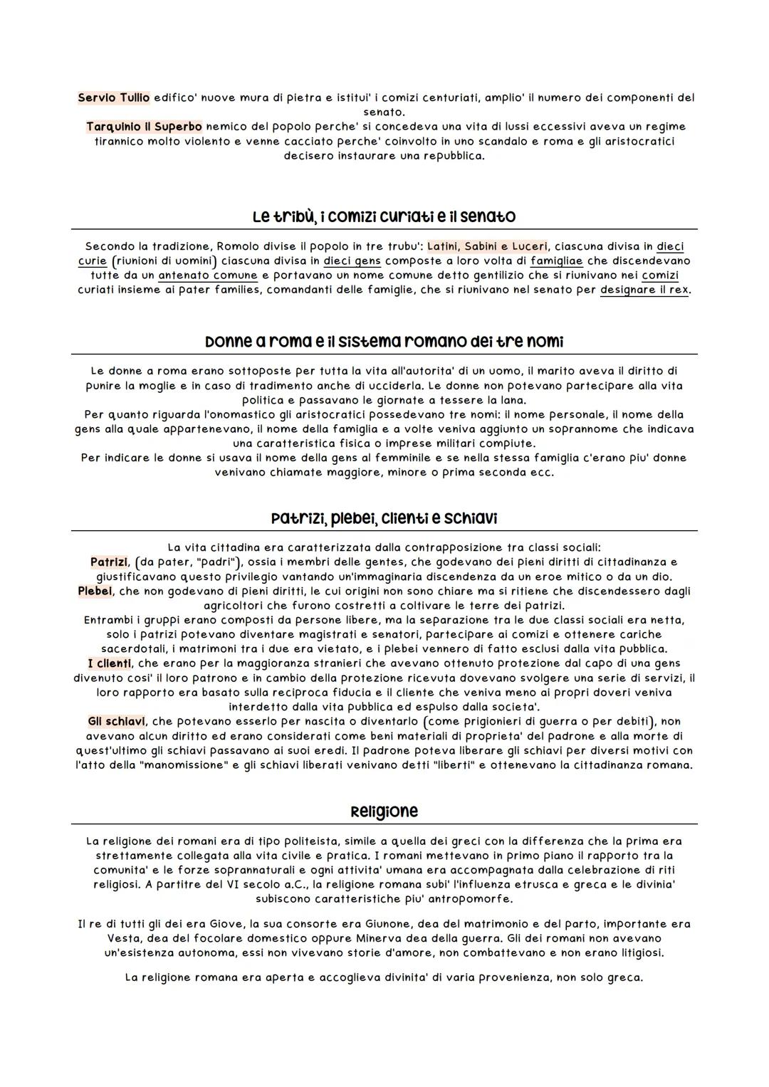 Roma dalla monarchia alla repubblica
Tre comunita laziali: Lavinio, Alba Longa e Roma
I Romani elaborarono dei miti per spiegare le origini 