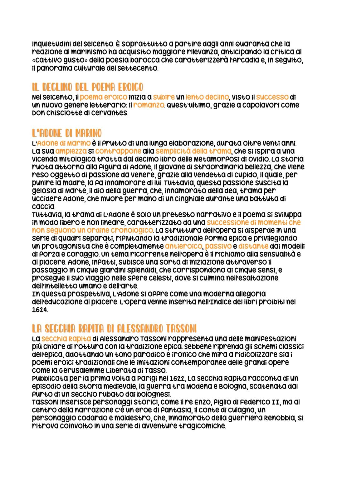 L'eta'del barocco
L'età del Barocco, (XVII secolo), rappresenta un periodo di profondi mutamenti
sia nel pensiero scientifico che culturale.