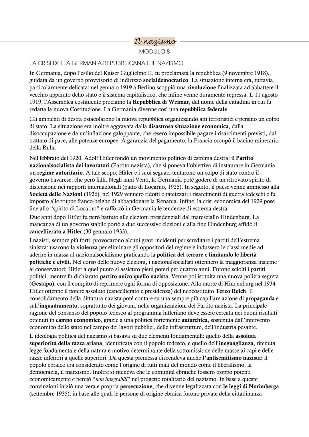 Il fascismo
MODULO 7
LE ORIGINI DEL FASCISMO
1- IL PRIMO DOPOGUERRA IN ITALIA (1919-1920)
L'eredità della guerra
Il dopoguerra italiano fu a