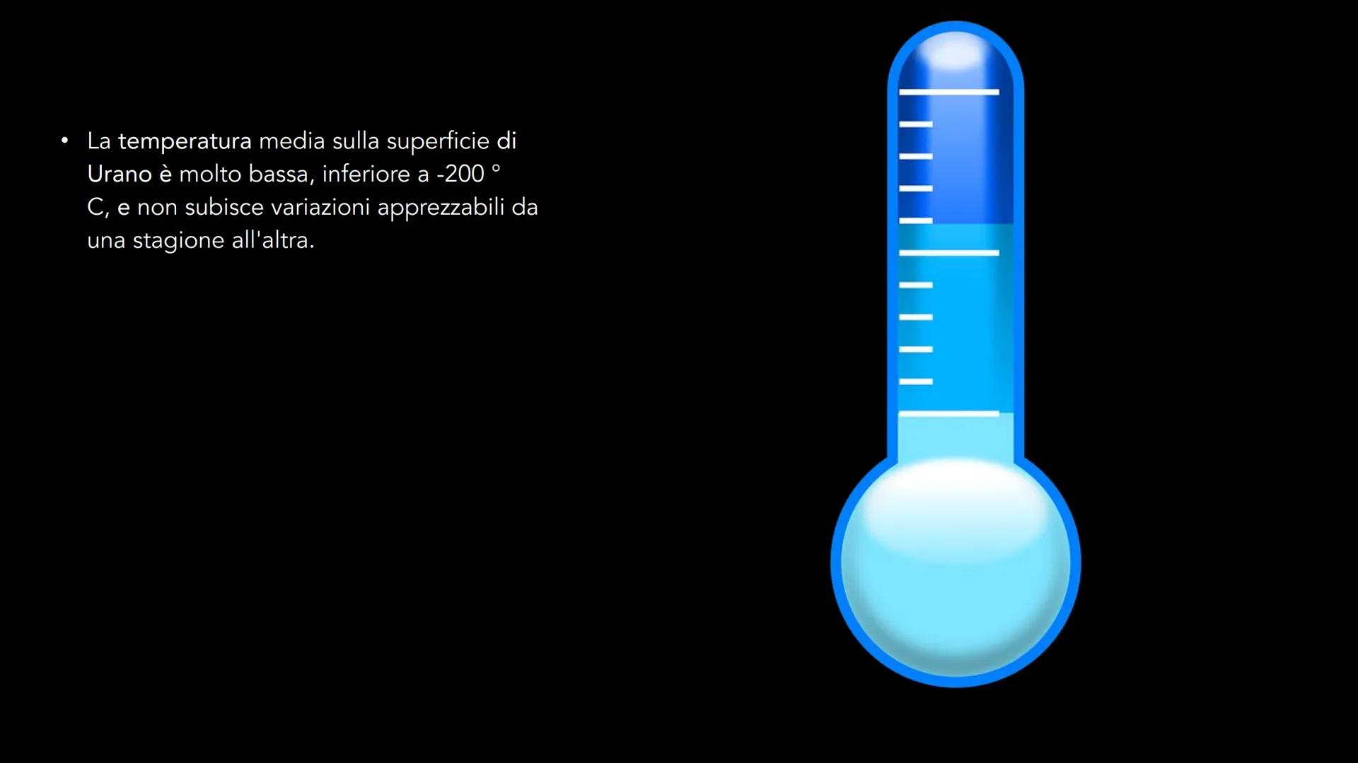 # IL PIANETA URANO

Porta il nome
del dio greco del cielo Urano,
padre di Crono - La temperatura media sulla superficie di
Urano è molto bas