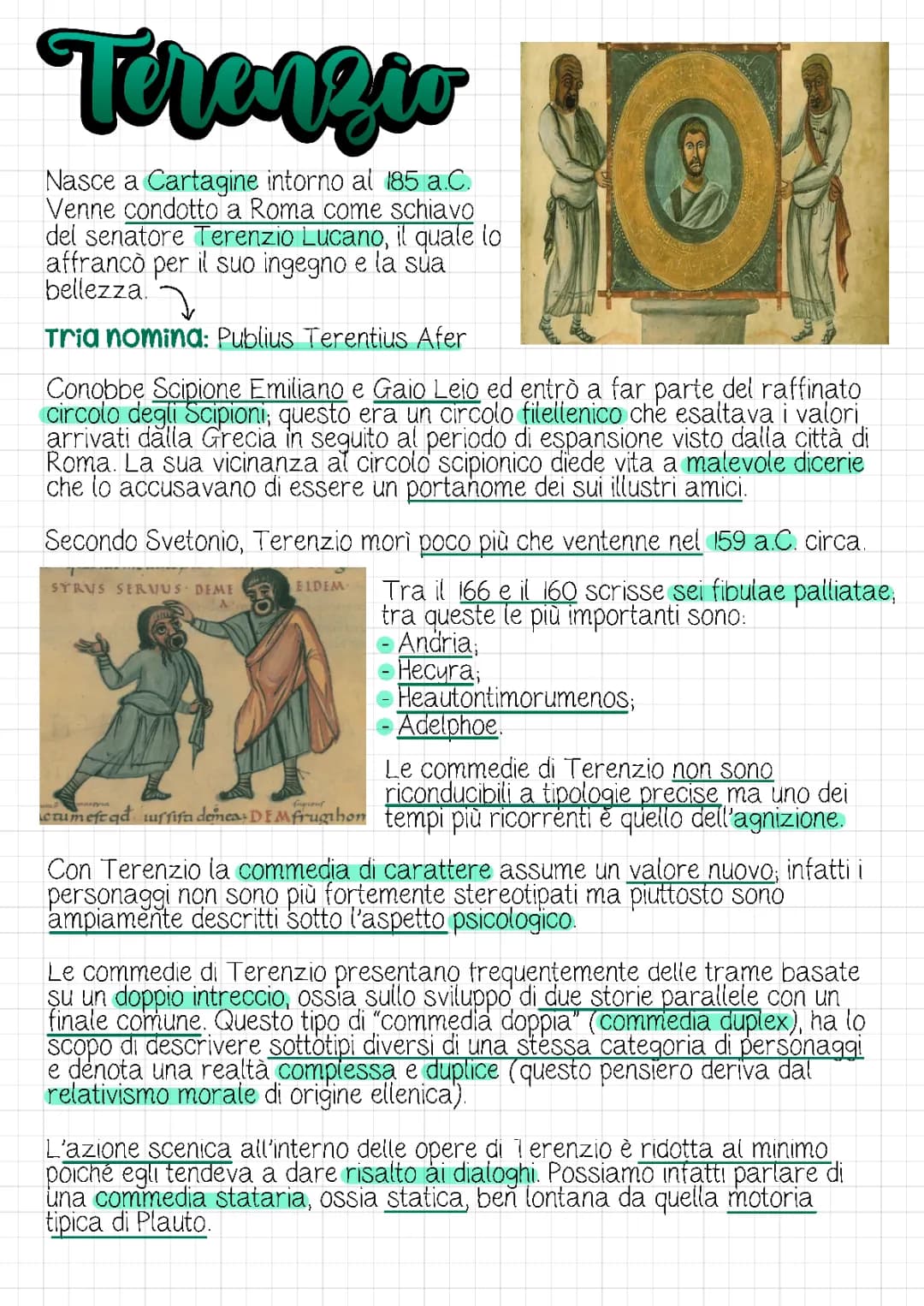 Scopri Terenzio: Commedie e Humanitas per Bambini