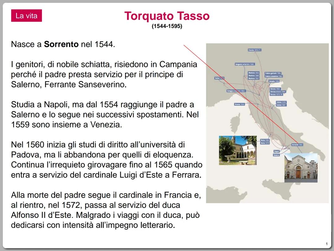 Torquato Tasso e la Sua Opera 'Gerusalemme Liberata'