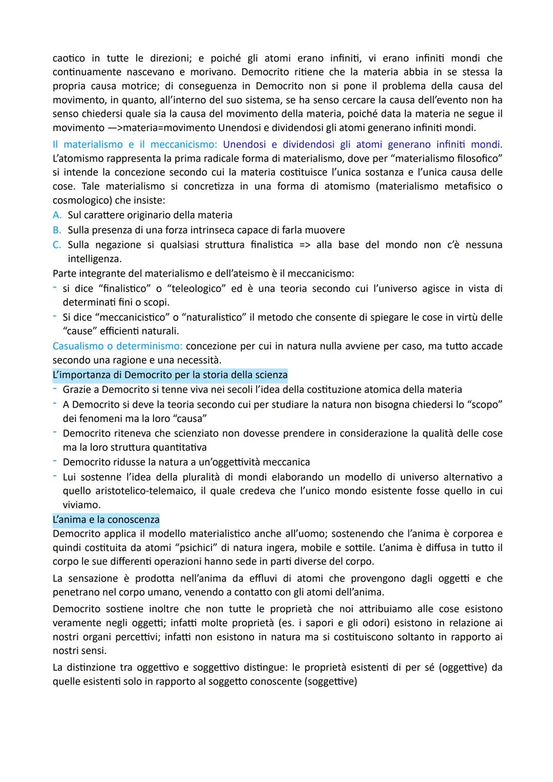 I fisici pluralisti
Ritengono che i principi della natura siano molteplici, tornano ad interessarsi al problema della natura;
la loro filoso