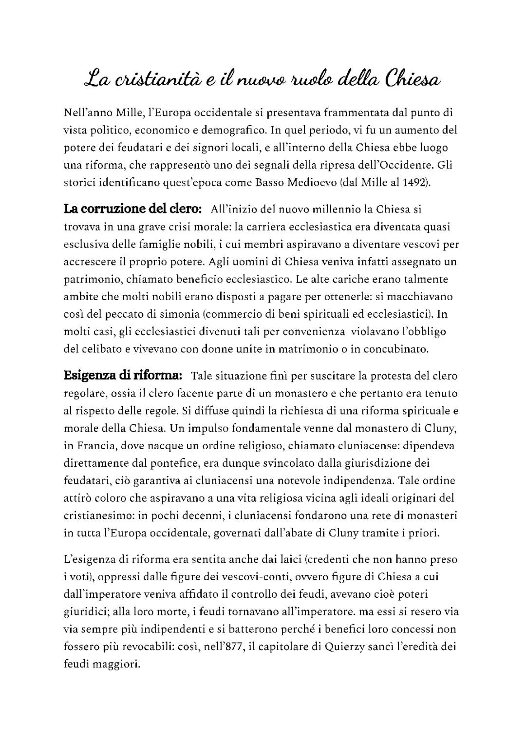 La Cristianità: Il Ruolo della Chiesa e i Cambiamenti nel Tempo