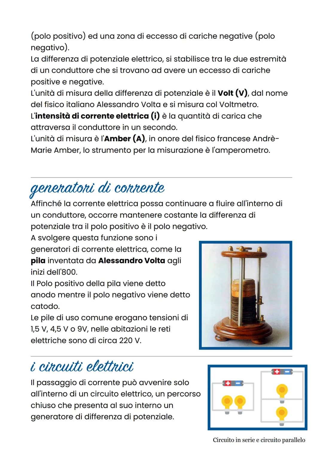La corrente elettrica
La corrente elettrica è un flusso di elettroni.
effetto termico
La corrente elettrica è un flusso di cariche elettrich