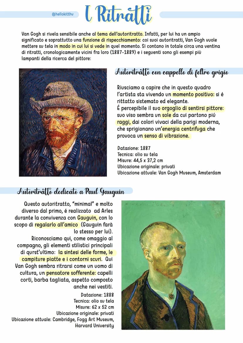 Vincent Van Gogh
La vita
Nascita: Zundert, 1853
Morte: Auvers-sur-Oise, 1890
@hellokitthv
Nasce in una famiglia colta: il padre è un
pastore