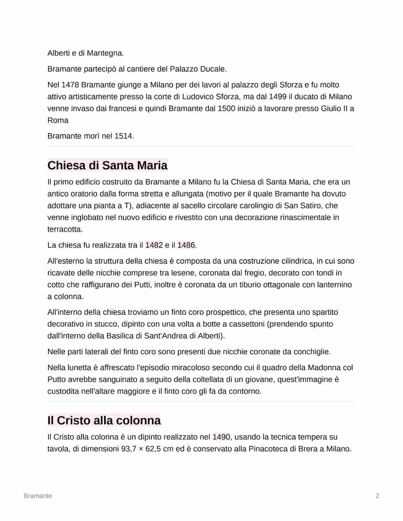 Bramante
Biografia
Bramante, il cui vero nome è Donato di Pascuccio di Antonio nacque nel 1444 nei
pressi di Fermignano, vicino a Urbino.
Eg