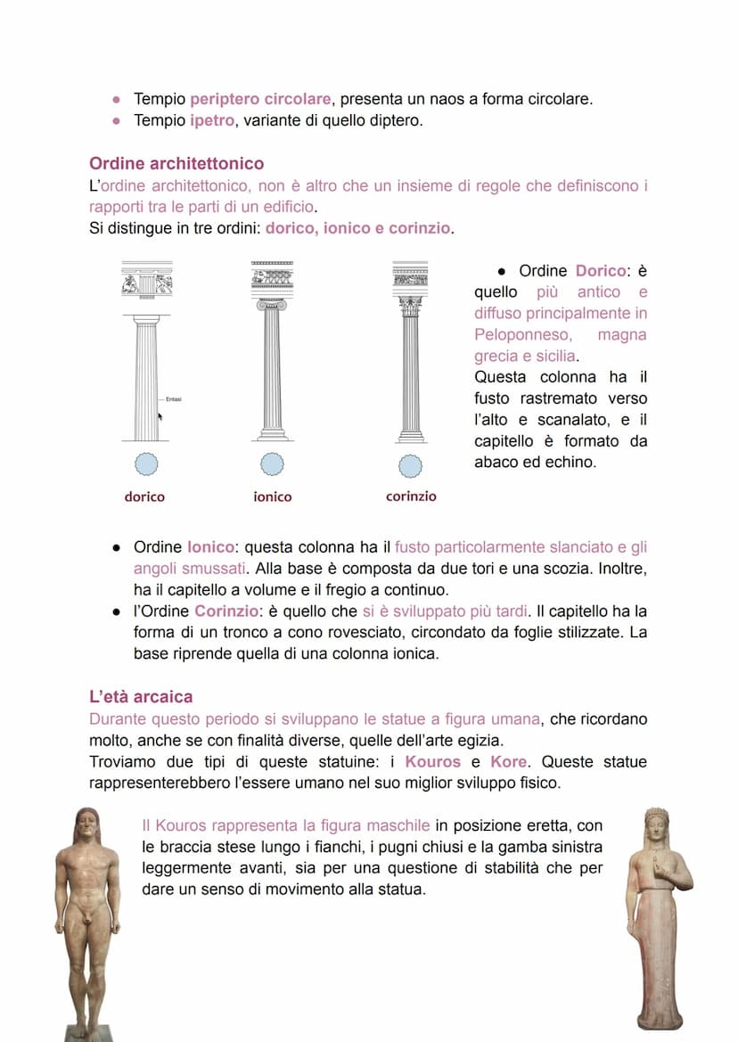 ARTE GRECA
Il periodo di formazione
La civiltà Ellenica si sviluppa a partire da popoli, che sono quello dei Dori e
quello dell'Egeo. Da que