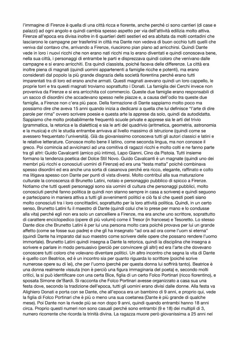 DANTE ALIGHIERI
Dante è il più grande scrittore della letteratura medievale ma è anche il più grande scrittore di tutta
la nostra letteratur