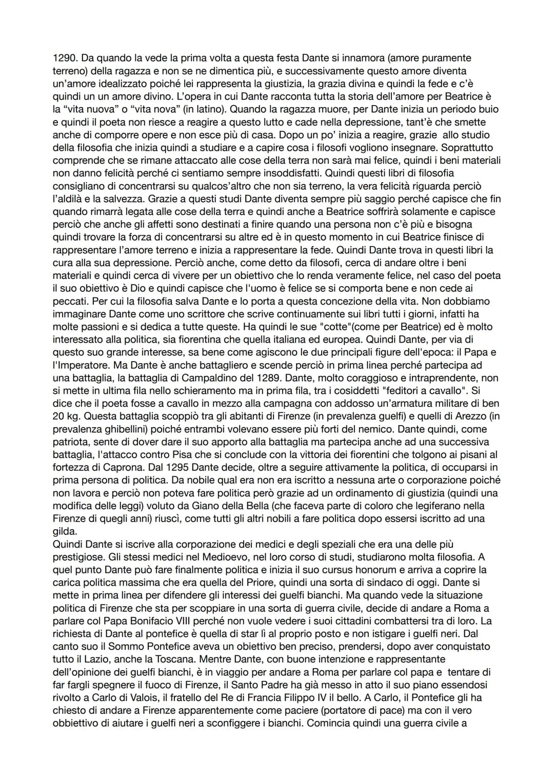 DANTE ALIGHIERI
Dante è il più grande scrittore della letteratura medievale ma è anche il più grande scrittore di tutta
la nostra letteratur