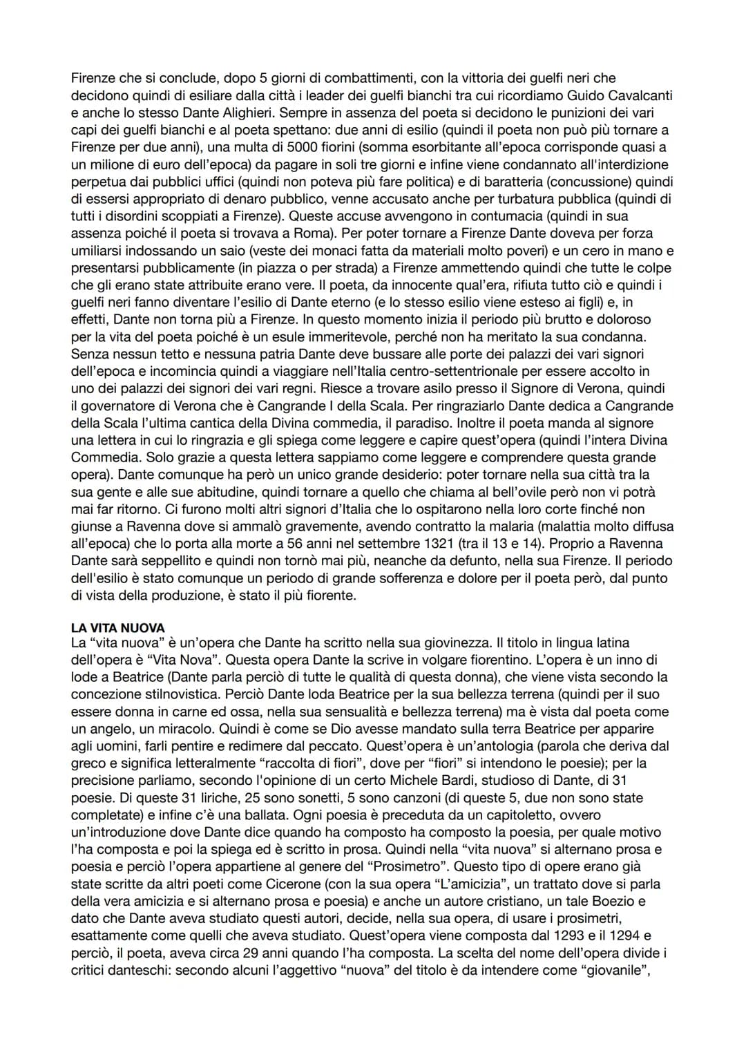 DANTE ALIGHIERI
Dante è il più grande scrittore della letteratura medievale ma è anche il più grande scrittore di tutta
la nostra letteratur