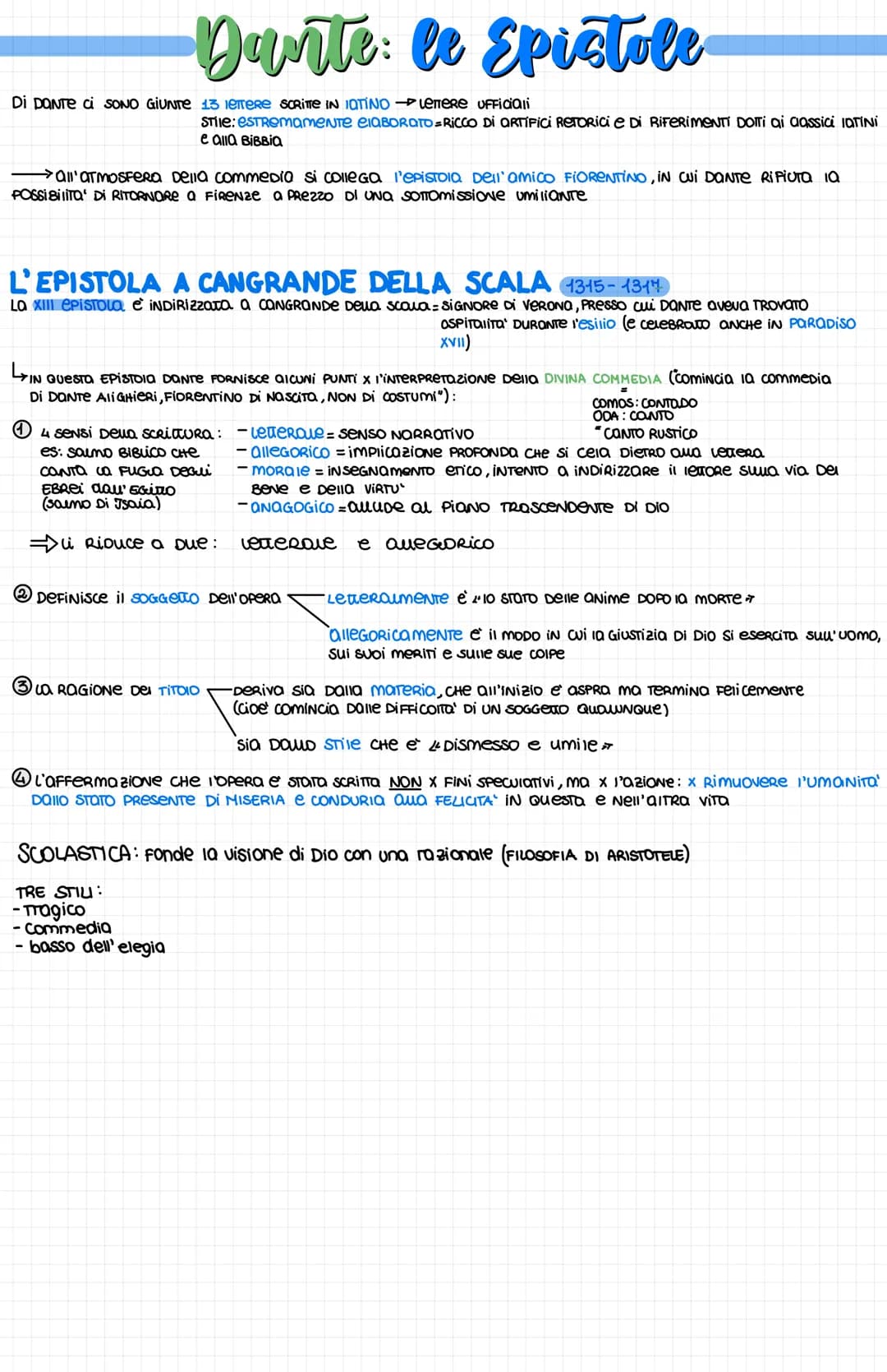 Dante: le Epistole
Di DONTE CI SONO GIUNTE 13 IETTERE SCRITTE IN IQTINO LeneRe Ufficiali
Stile: ESTRemamente elaBOROTO RICCO DI ARTIFICI RET