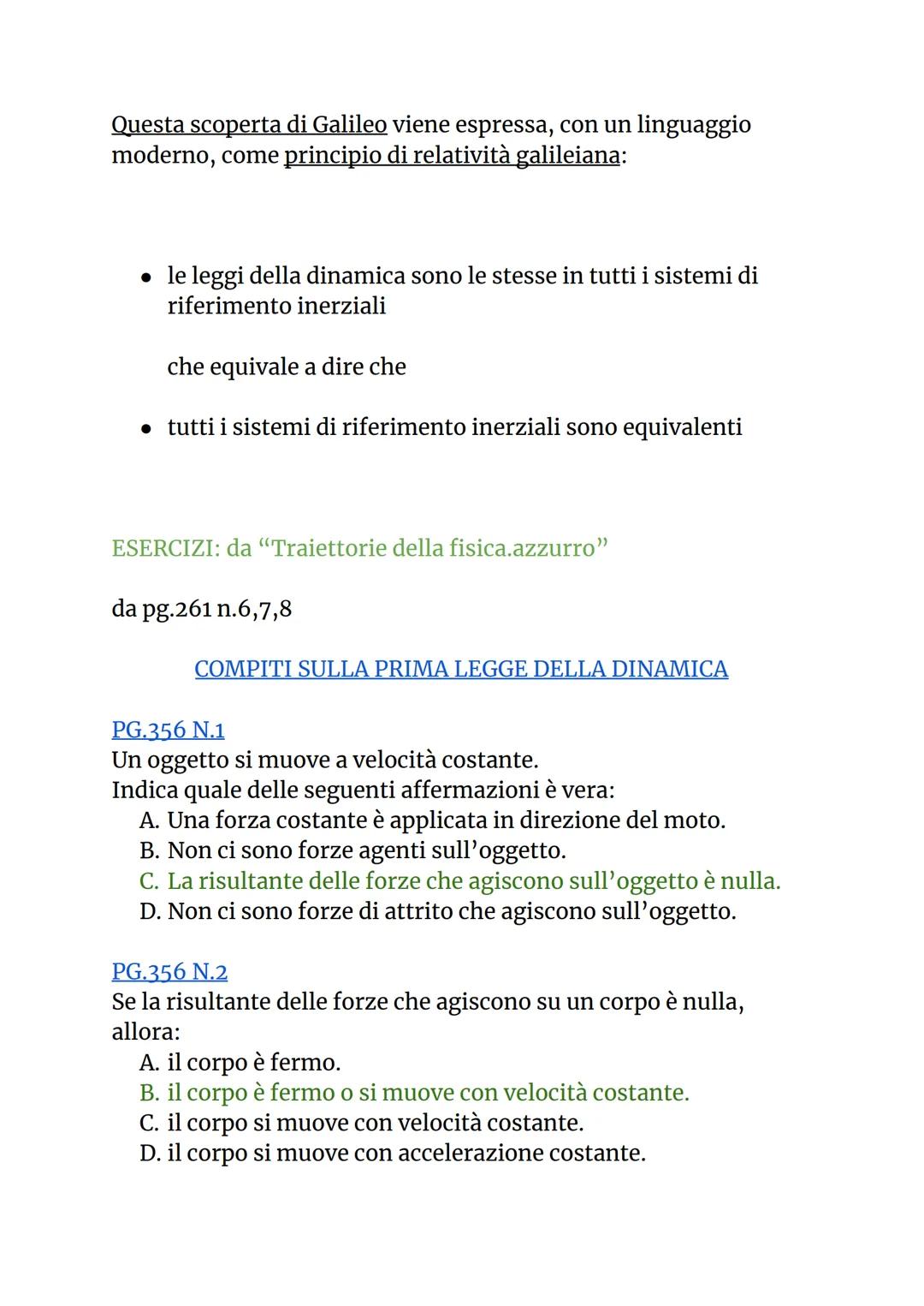 LE LEGGI DELLA DINAMICA
INTRODUZIONE
DINAMICA ->
parte della meccanica che si occupa di studiare le cause del moto
dei corpi, cioè che si oc
