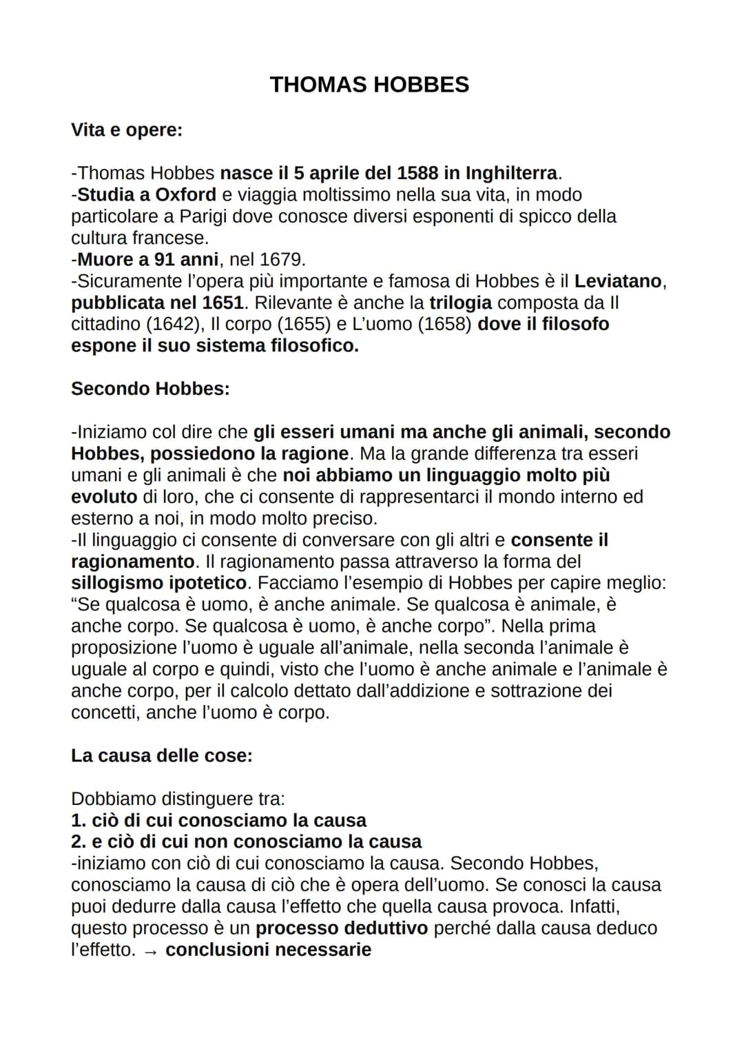 THOMAS HOBBES
Vita e opere:
-Thomas Hobbes nasce il 5 aprile del 1588 in Inghilterra.
-Studia a Oxford e viaggia moltissimo nella sua vita, 