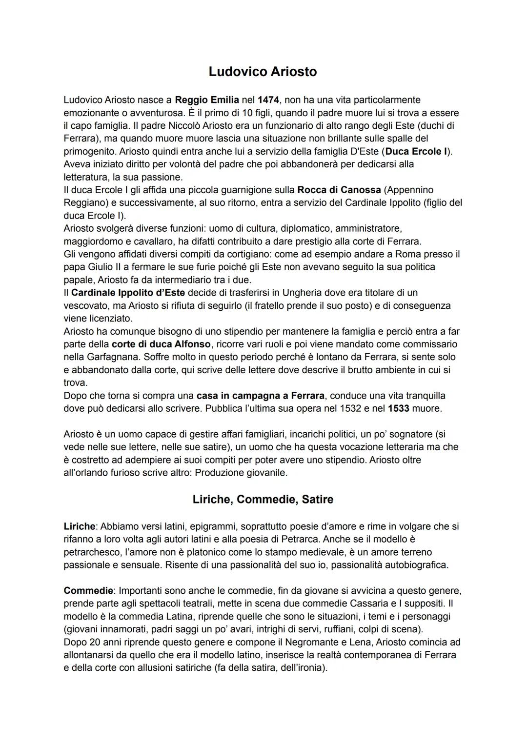 Ludovico Ariosto, Orlando Furioso