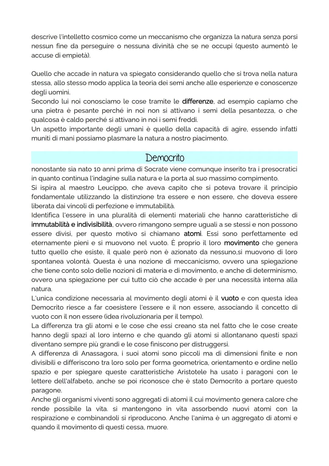 Fisici pluralisti
prima dei fisici pluralisti, i filosofi ionici avevano identificato il principio fondamentale in
un'unica sostanza natural