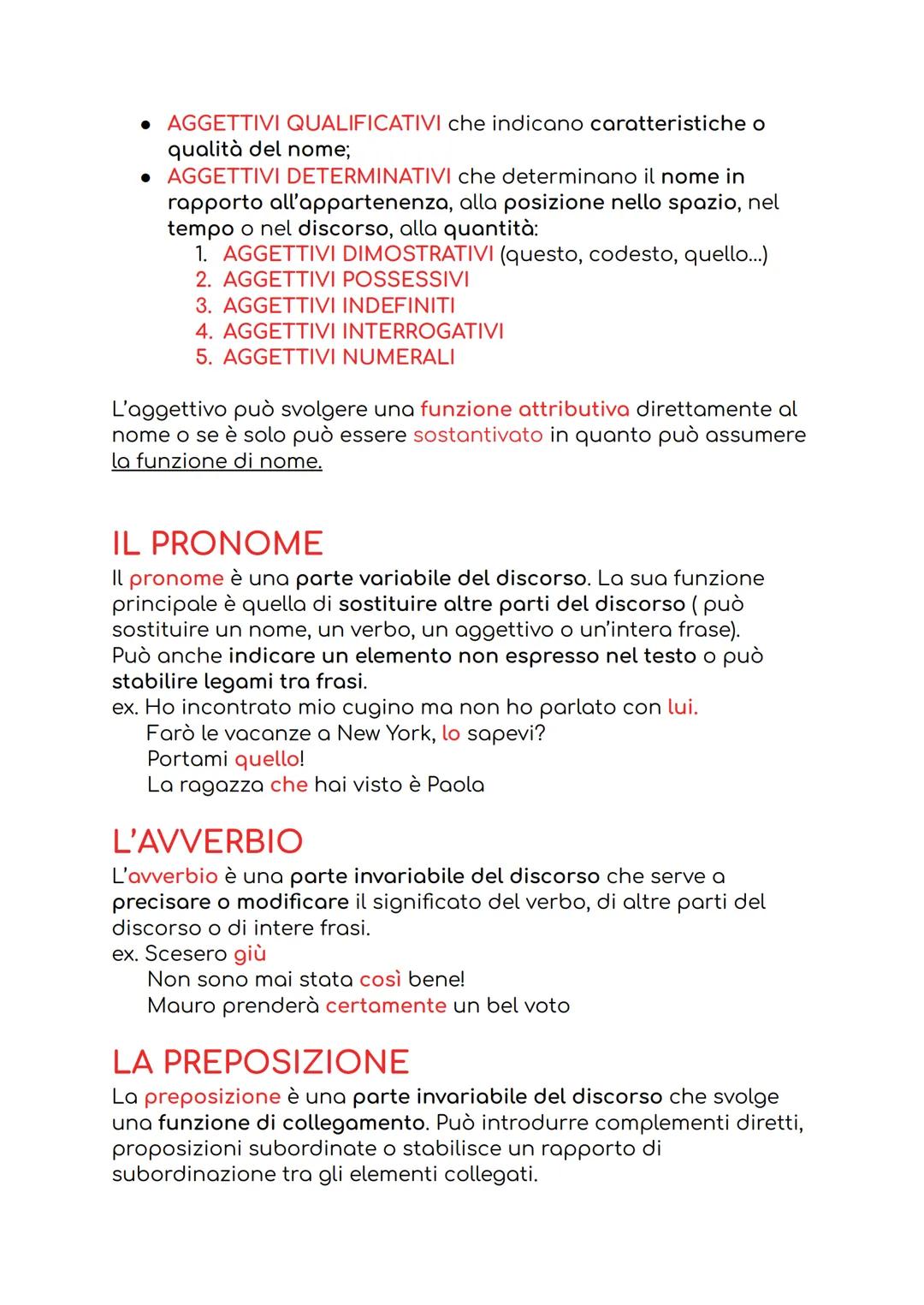 Le parti del discorso
IL VERBO
Il verbo è una parte variabile del discorso che ci dice qualcosa sul
soggetto;
ex. Marco mangia la mela
è l'e