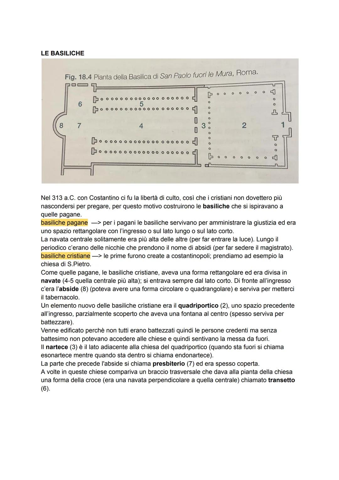 ARTE PALEOCRISTIANA
Al centro di tutto c'è la religione per questo si perde l'imitazione della natura; a partire dal
300 si riprende l'inter