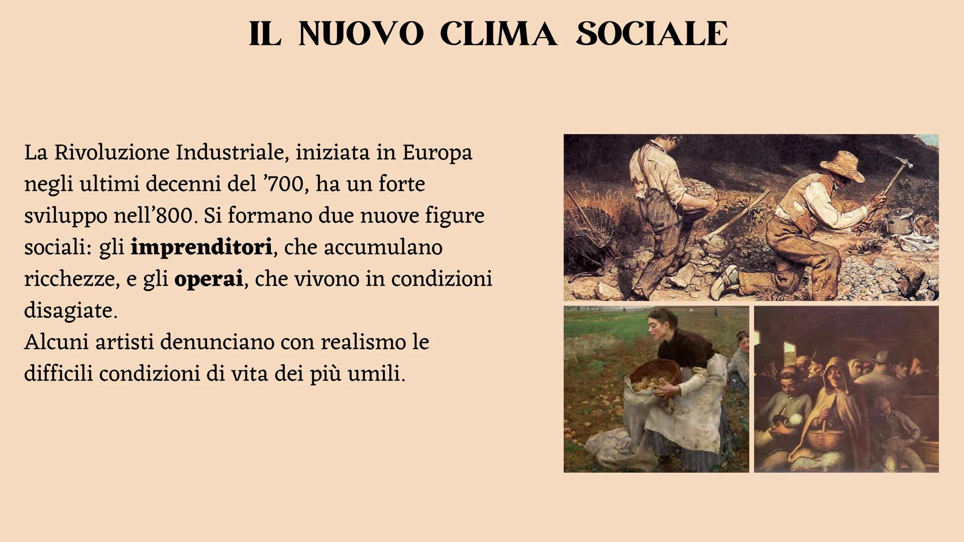 您
가
# REALISMO

Il quotidiano diventa arte

+
احات

(선천~소희

134730

にいったり # IL NUOVO CLIMA SOCIALE

La Rivoluzione Industriale, iniziata in 