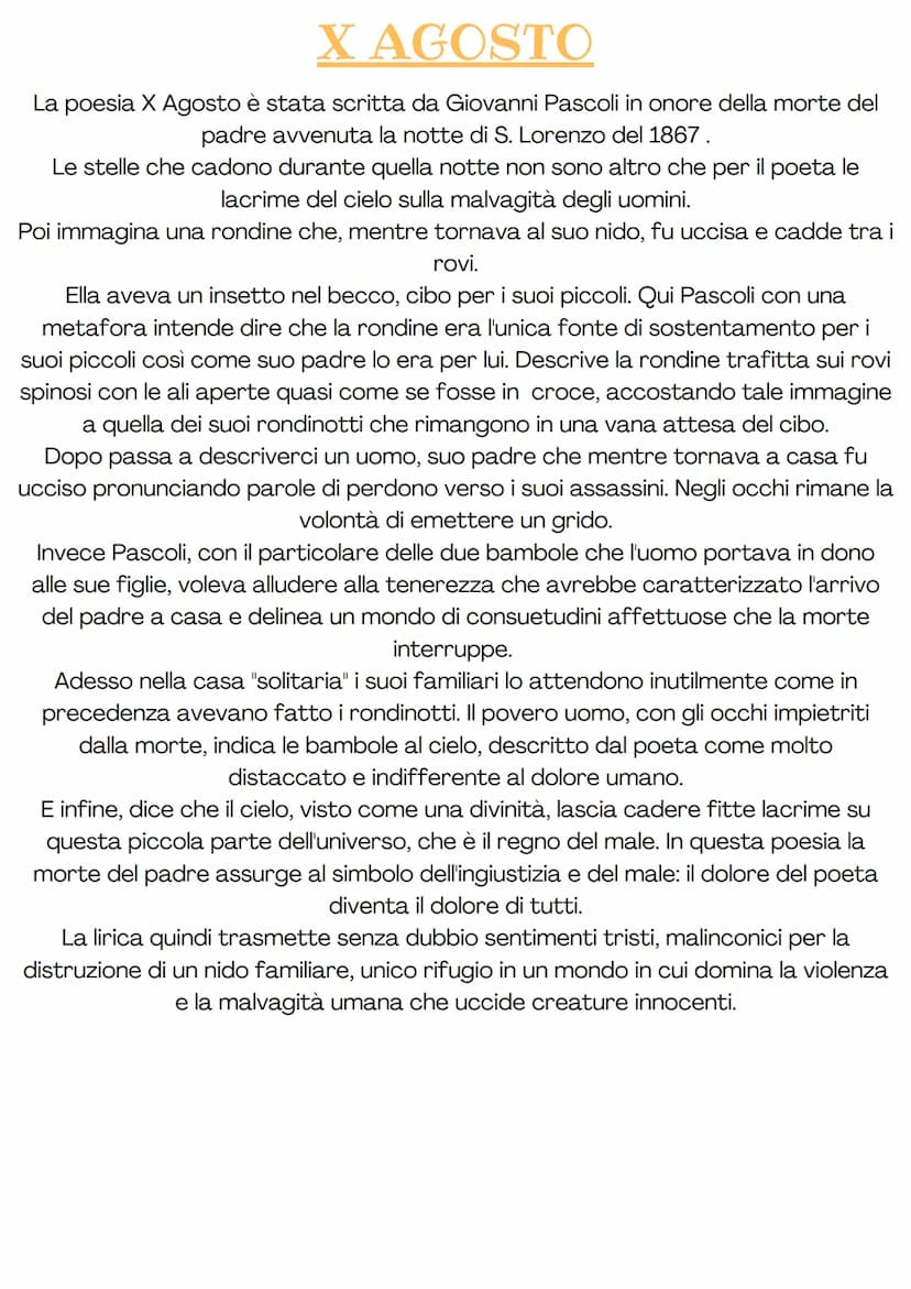 GIOVANNI PASCOLI
2
Innanzitutto dobbiamo dire che Giovanni Pascoli è un
autore che appartiene al Decadentismo un movimento
artistico-lettera
