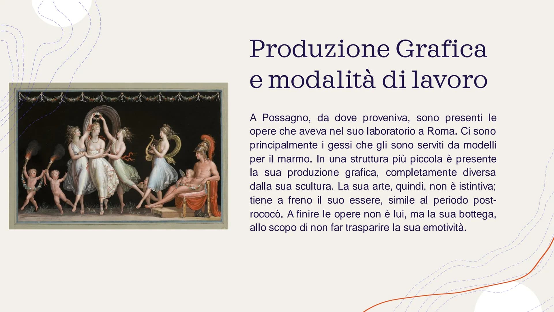 Canova
Le opere più importanti In Canova è presente il riflesso di ciò che Winckelmann pensato, senza però
interessarsi specificatamente a m