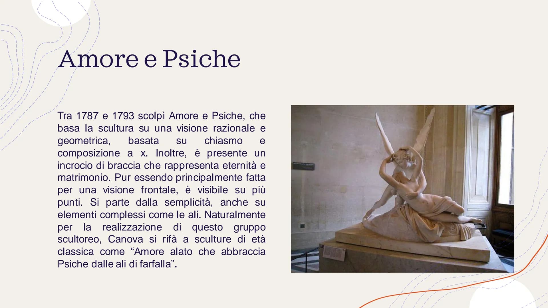 Canova
Le opere più importanti In Canova è presente il riflesso di ciò che Winckelmann pensato, senza però
interessarsi specificatamente a m