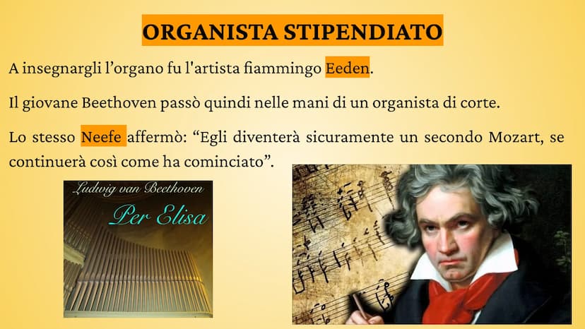 folemais
BEETHOVEN
lindring when Bedtionen LA VITA
1770 Bonn - Germania
1784 Organista stipendiato
1787 Studia a Vienna ma torna per la mort
