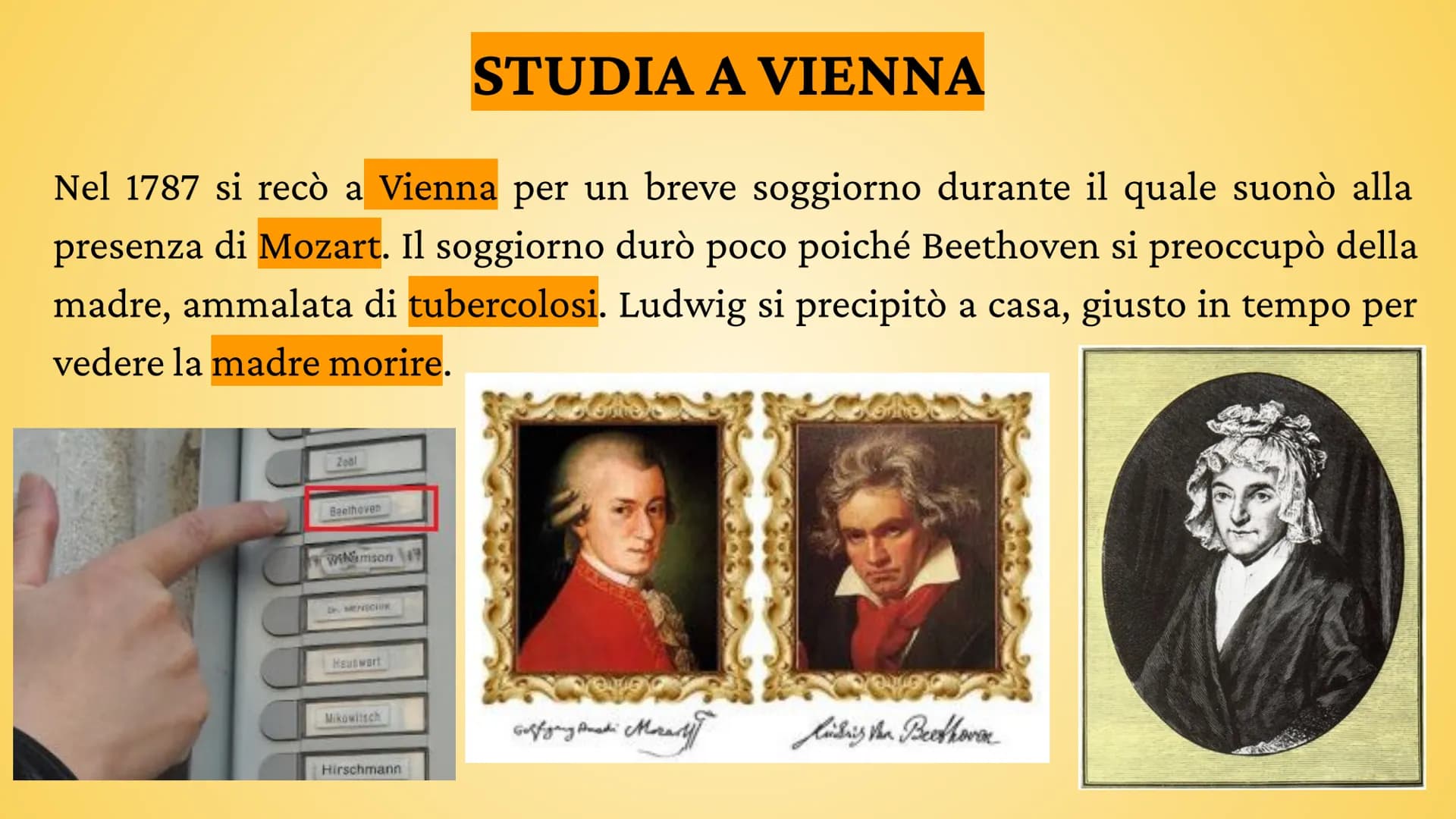 folemais
BEETHOVEN
lindring when Bedtionen LA VITA
1770 Bonn - Germania
1784 Organista stipendiato
1787 Studia a Vienna ma torna per la mort