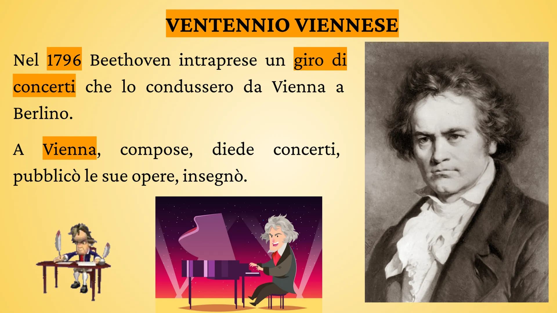 folemais
BEETHOVEN
lindring when Bedtionen LA VITA
1770 Bonn - Germania
1784 Organista stipendiato
1787 Studia a Vienna ma torna per la mort