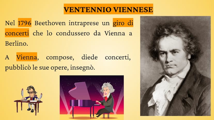 folemais
BEETHOVEN
lindring when Bedtionen LA VITA
1770 Bonn - Germania
1784 Organista stipendiato
1787 Studia a Vienna ma torna per la mort