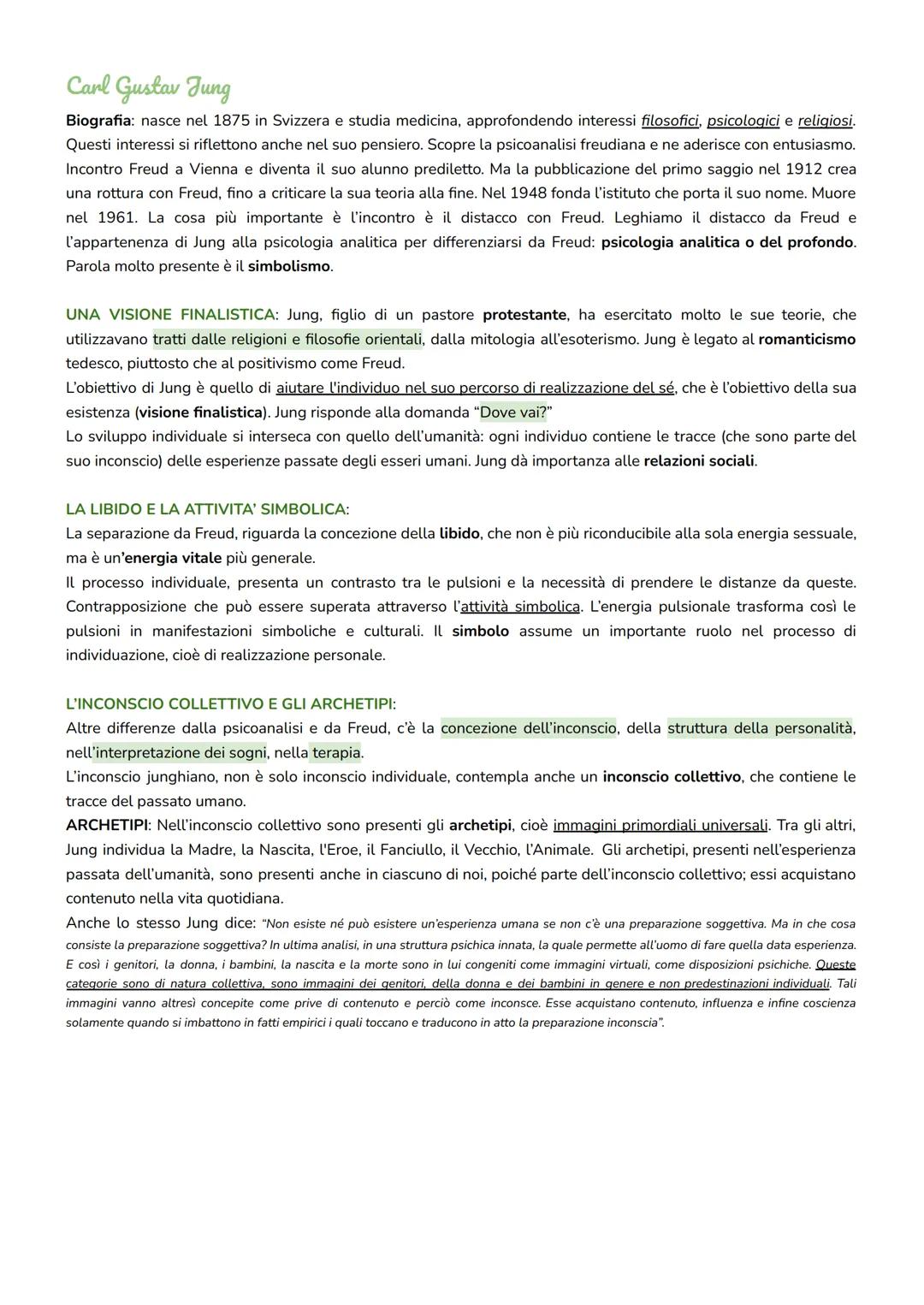 Carl Gustav Jung
Biografia: nasce nel 1875 in Svizzera e studia medicina, approfondendo interessi filosofici, psicologici e religiosi.
Quest