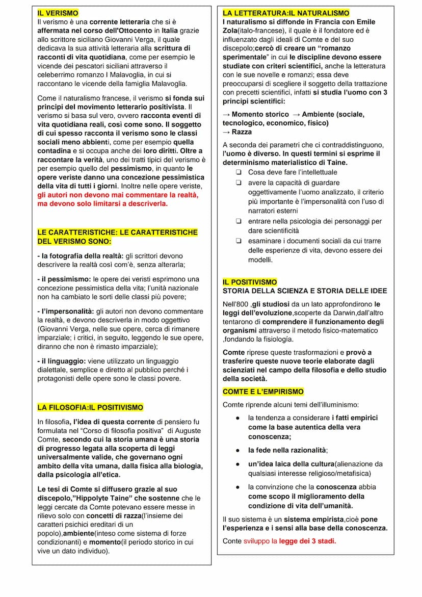 ITALIANO:
VERGA
13 febbraio 2021 IL VERISMO
Il verismo è una corrente letteraria che si è
affermata nel corso dell'Ottocento in Italia grazi