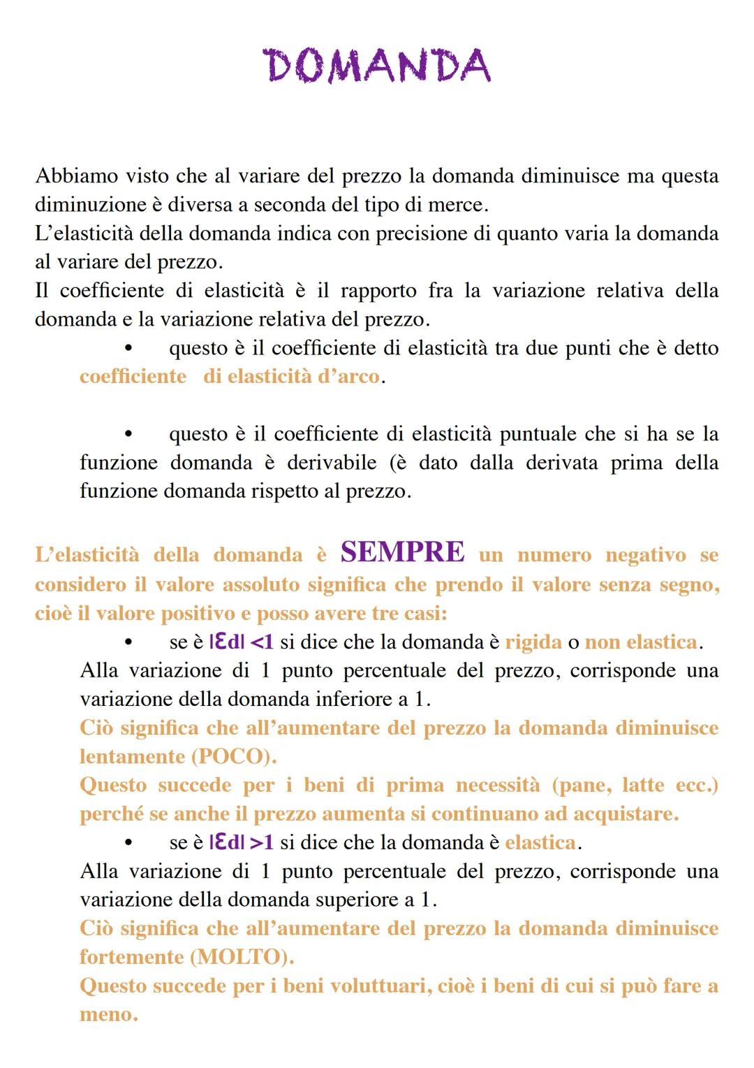 DOMANDA E OFFERTA
La matematica applicata all'economia e richiamiamo questi concetti perché
il vostro è un indirizzo tecnico con curvatura e