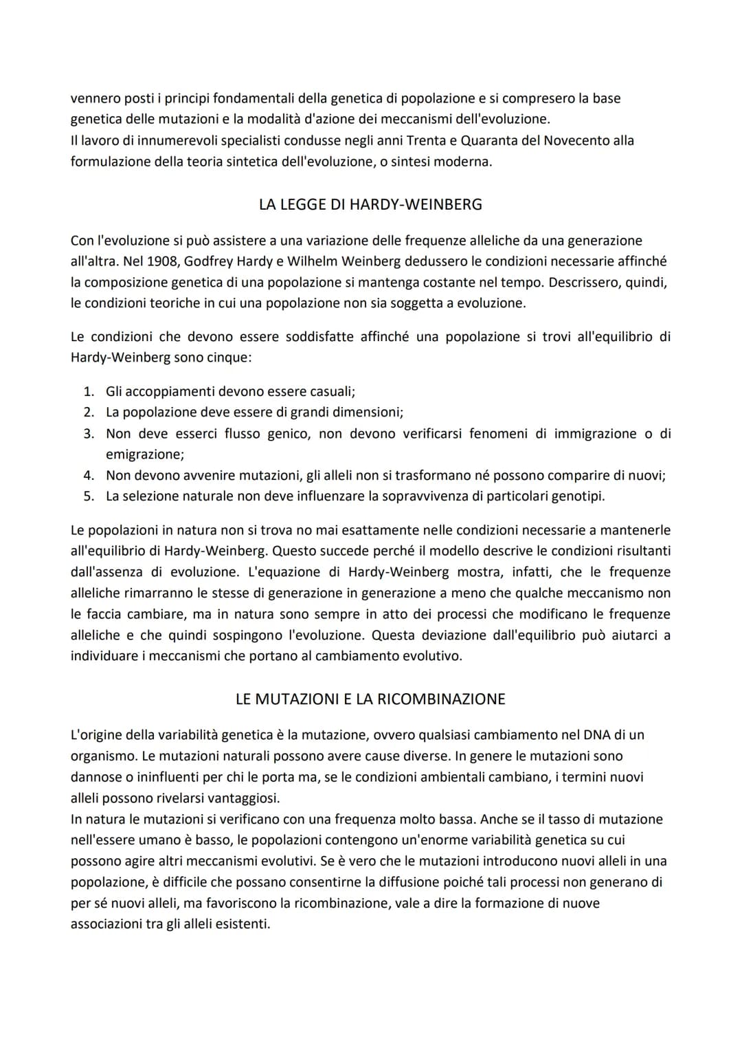 LA TEORIA DELL'EVOLUZIONE
Fu descritta da Darwin e sosteneva che le specie non sono immutabili ma evolvono
gradualmente nel tempo attraverso