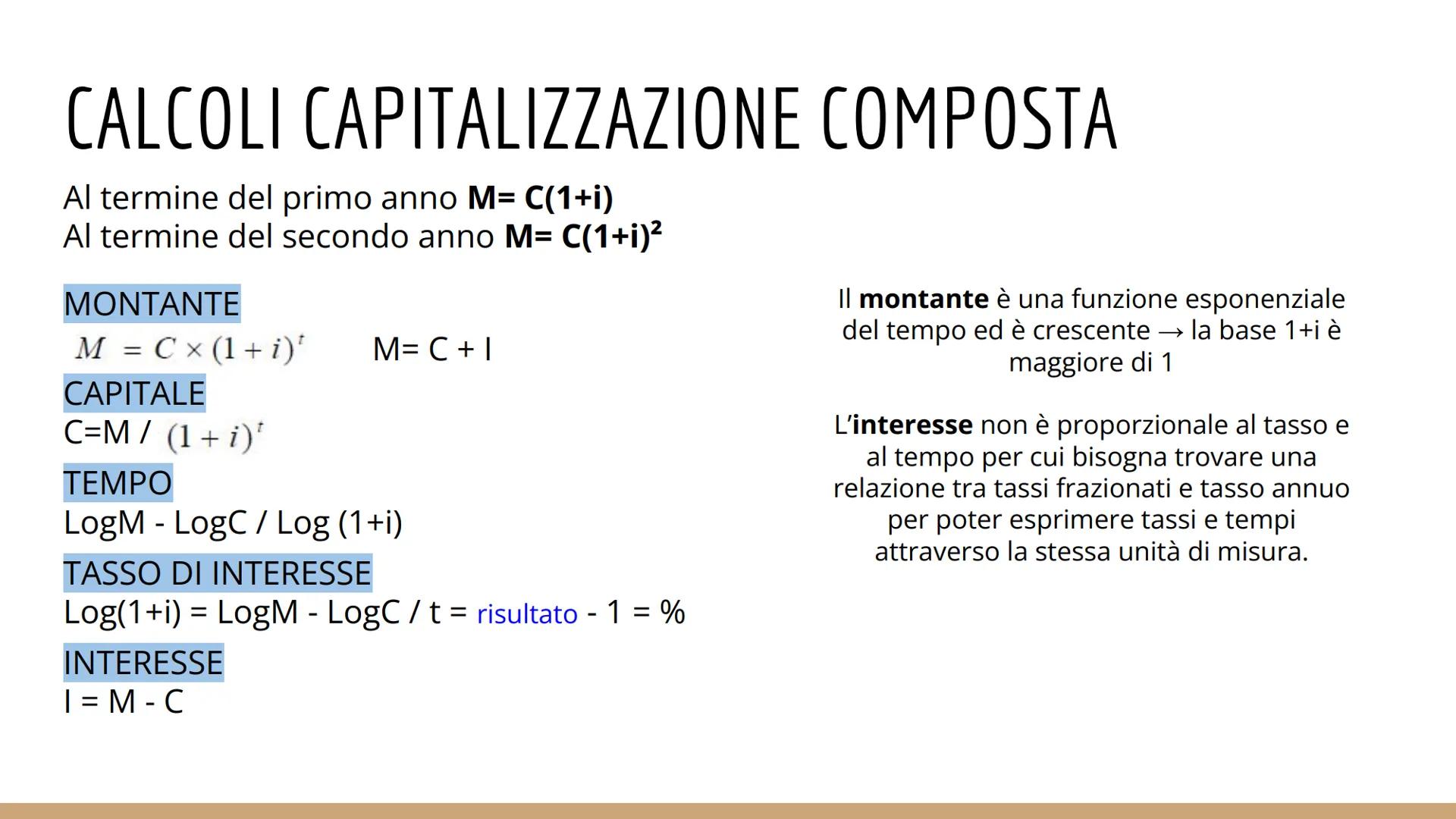MATEMATICA FINANZIARIA
si occupa di operazioni economico-finanziarie ed è necessaria
quando un operatore si trova in una situazione in cui d