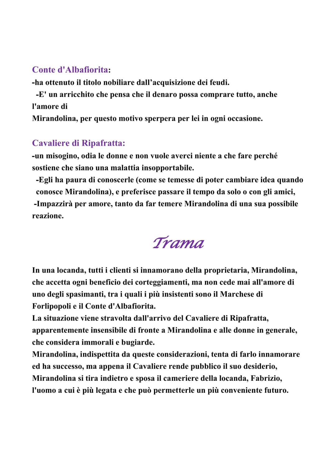 LA LOCANDIERA
La locandiera è una commedia in tre atti scritta da Goldoni nella prima metà di
dicembre del 1752, è considerata uno degli ese