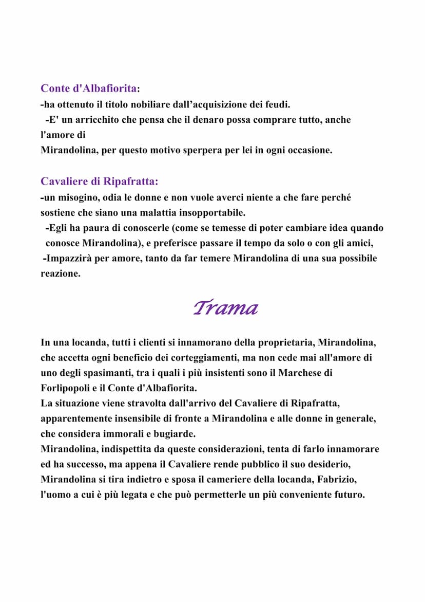 LA LOCANDIERA
La locandiera è una commedia in tre atti scritta da Goldoni nella prima metà di
dicembre del 1752, è considerata uno degli ese