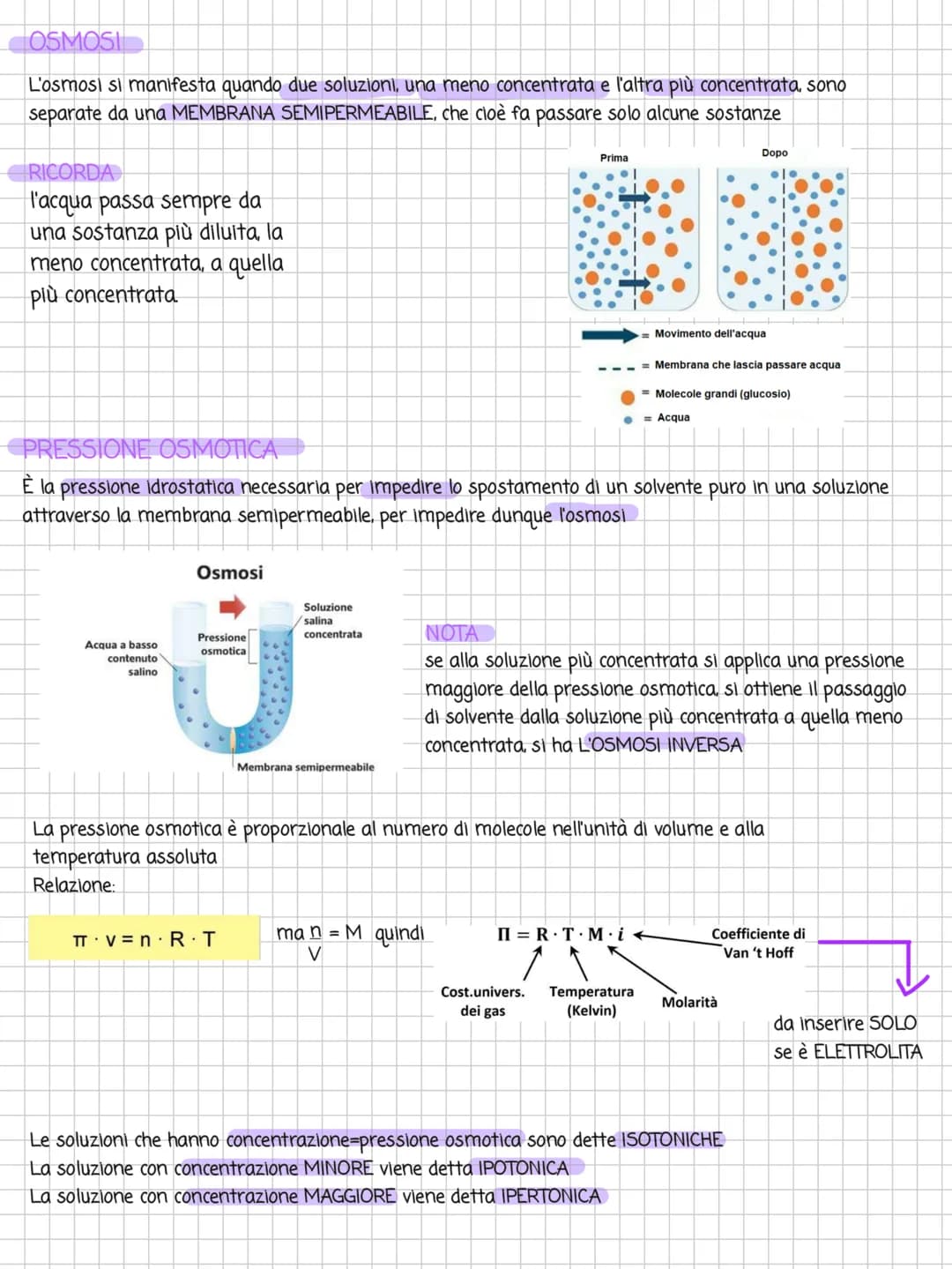 LE SOLUZIONI
Le soluzioni sono MISCUGLI OMOGENI formato da due o più fasi. I componenti di una soluzione sono il
SOLVENTE (quantità maggiore