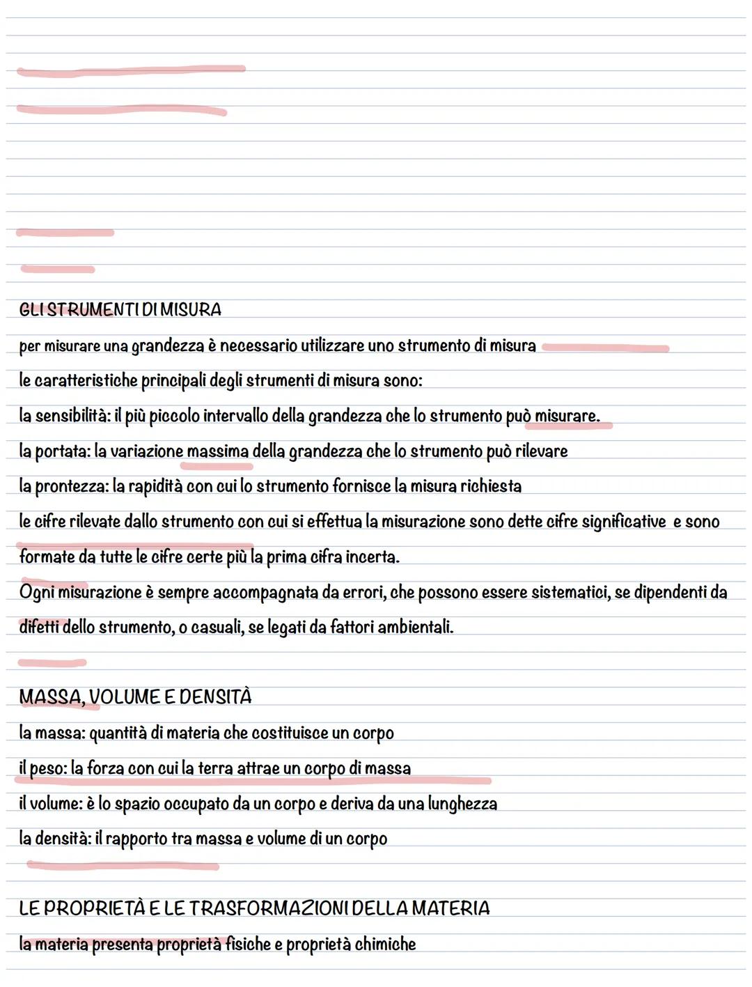 GLI STRUMENTI DI MISURA
per misurare una grandezza è necessario utilizzare uno strumento di misura
le caratteristiche principali degli strum