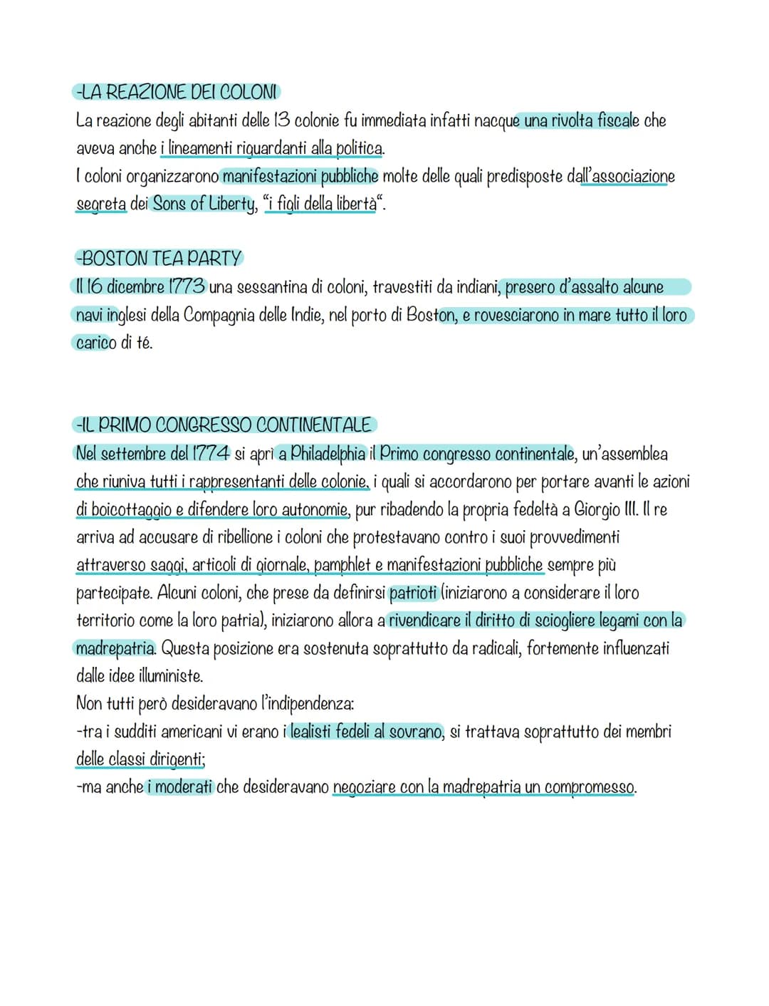 RIVOLUZIONE AMERICANA
RIVOLUZIONE AMERICANA
La rivoluzione americana ebbe inizio nel 1600 quando i coloni si vogliono staccare dalla
madrepa