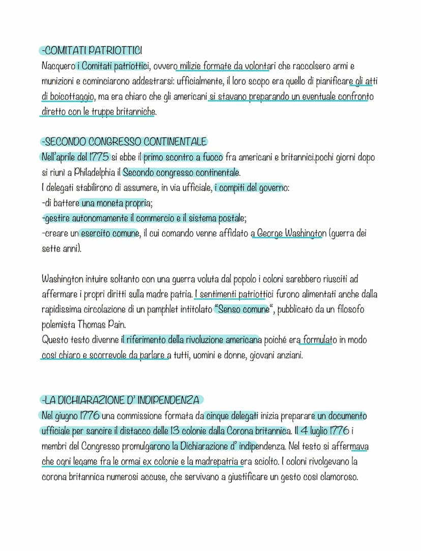RIVOLUZIONE AMERICANA
RIVOLUZIONE AMERICANA
La rivoluzione americana ebbe inizio nel 1600 quando i coloni si vogliono staccare dalla
madrepa
